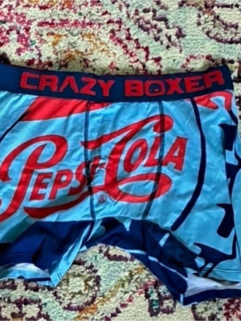 Woman worn Crazy Boxers Pepsi-Cola Blue & Red Boxer Briefs
